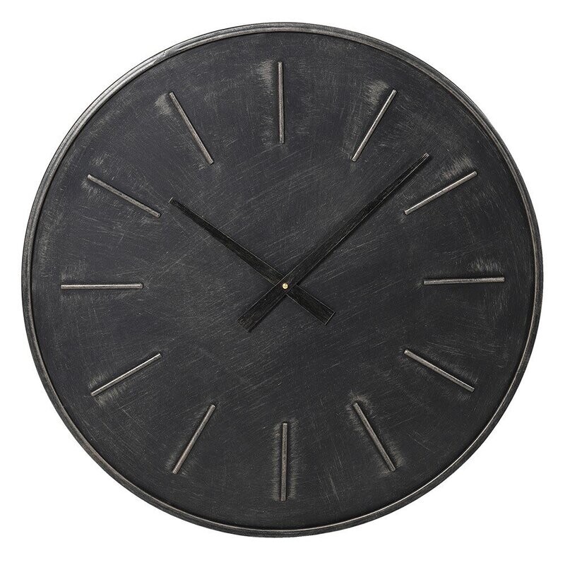 Black Roman Numerals Metal Clock