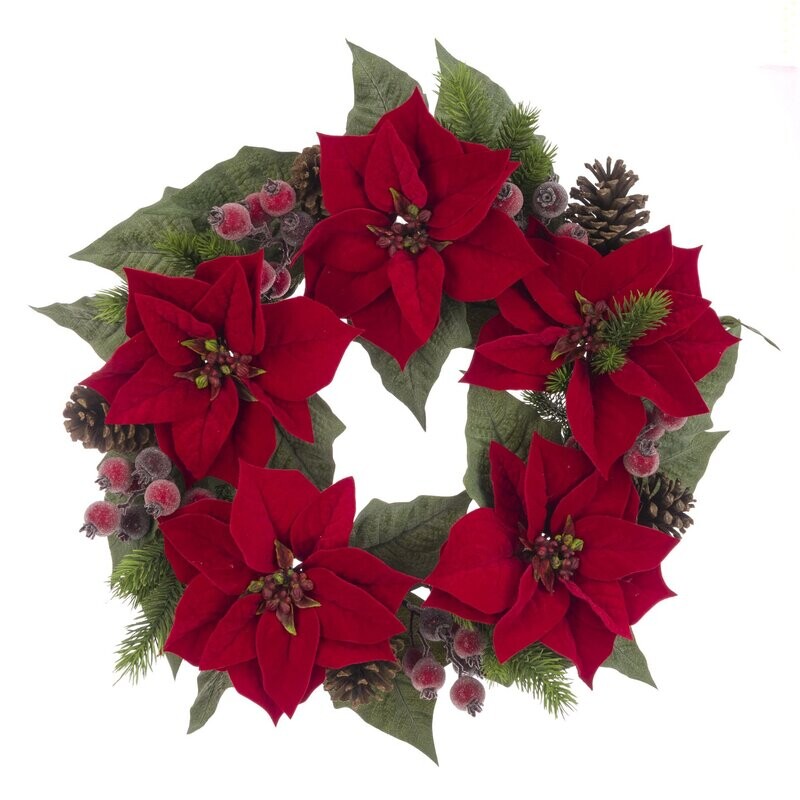 Poinsettia Wreath