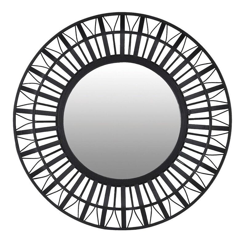 Bamboo Round Wall Mirror