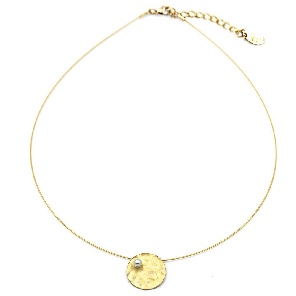 Pearl Disc Necklace