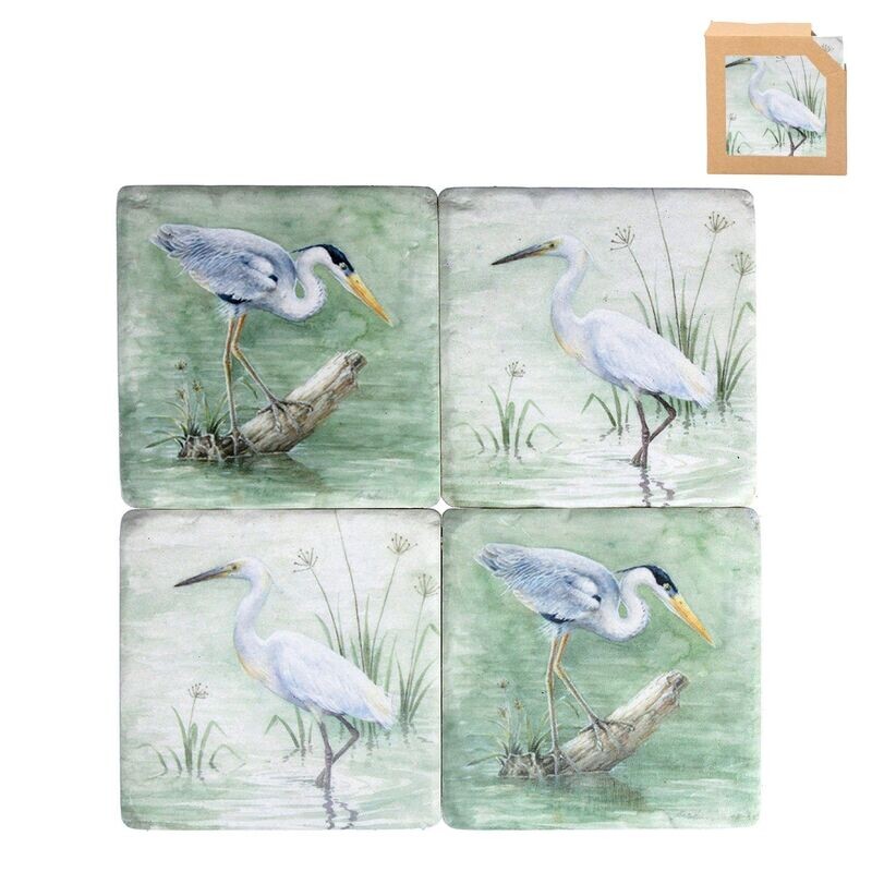 Egret Coasters (set of 4)