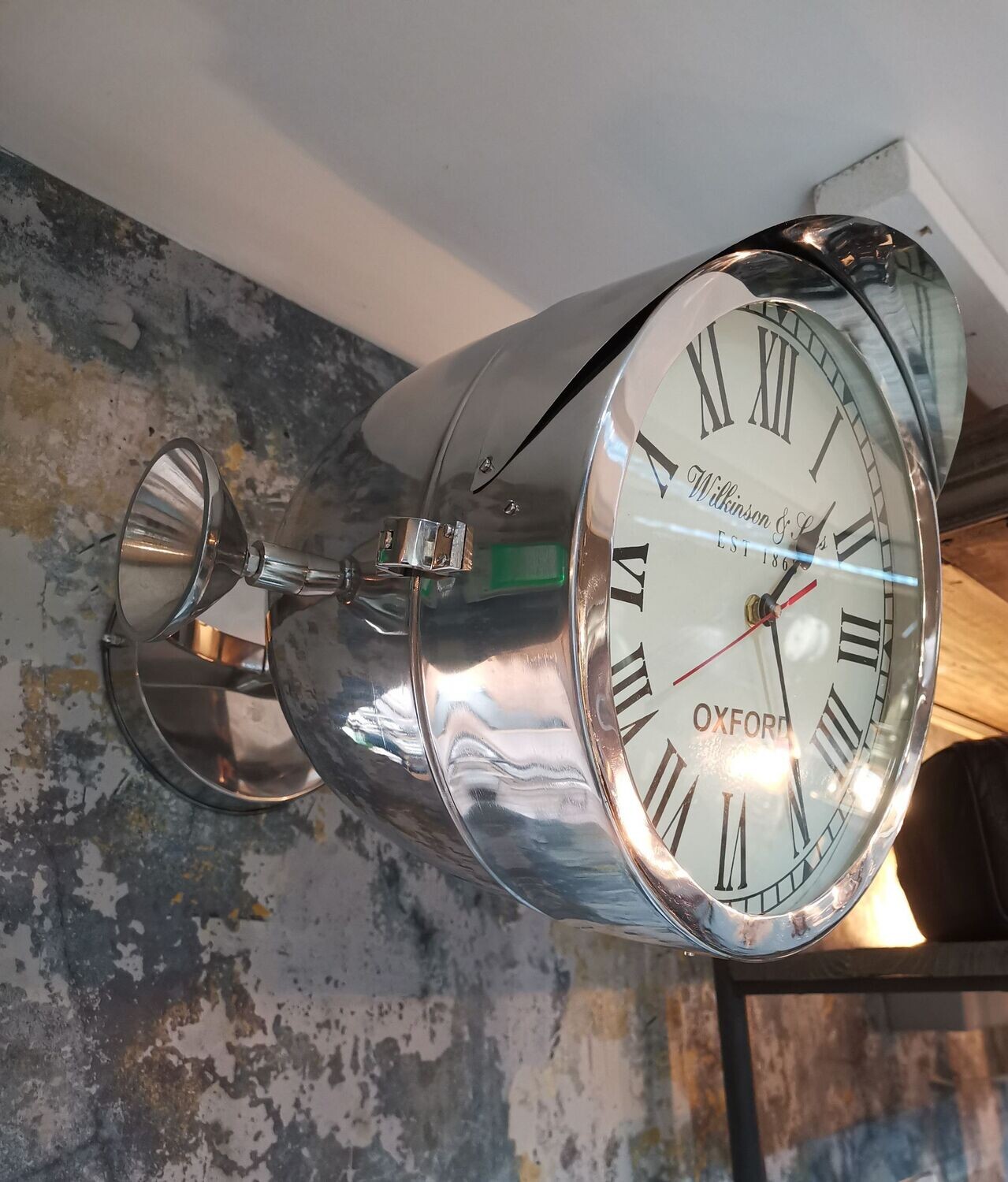 Oxford Silver Wall Clock (large)