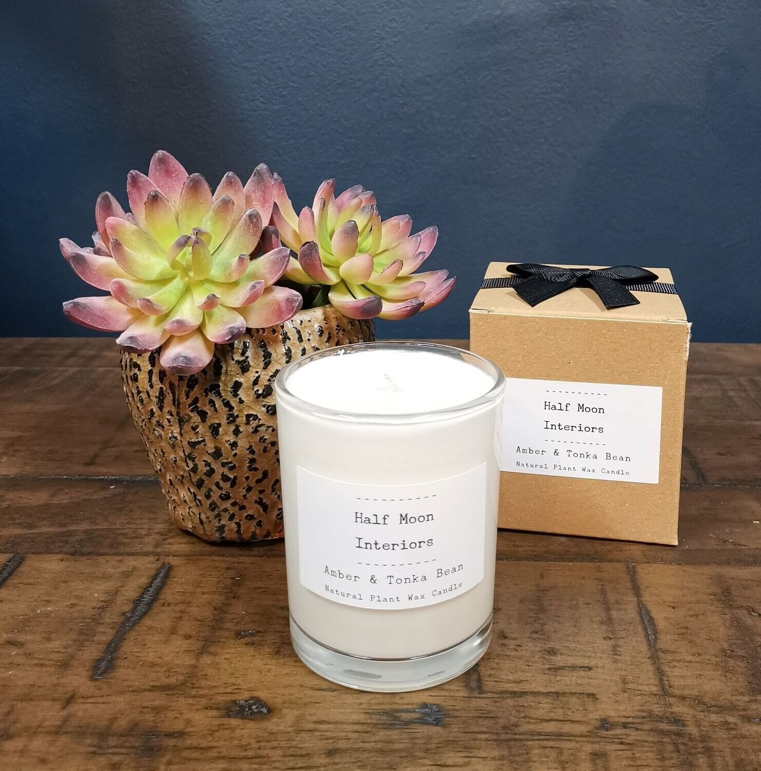 Half Moon Candle: Amber + Tonka Bean