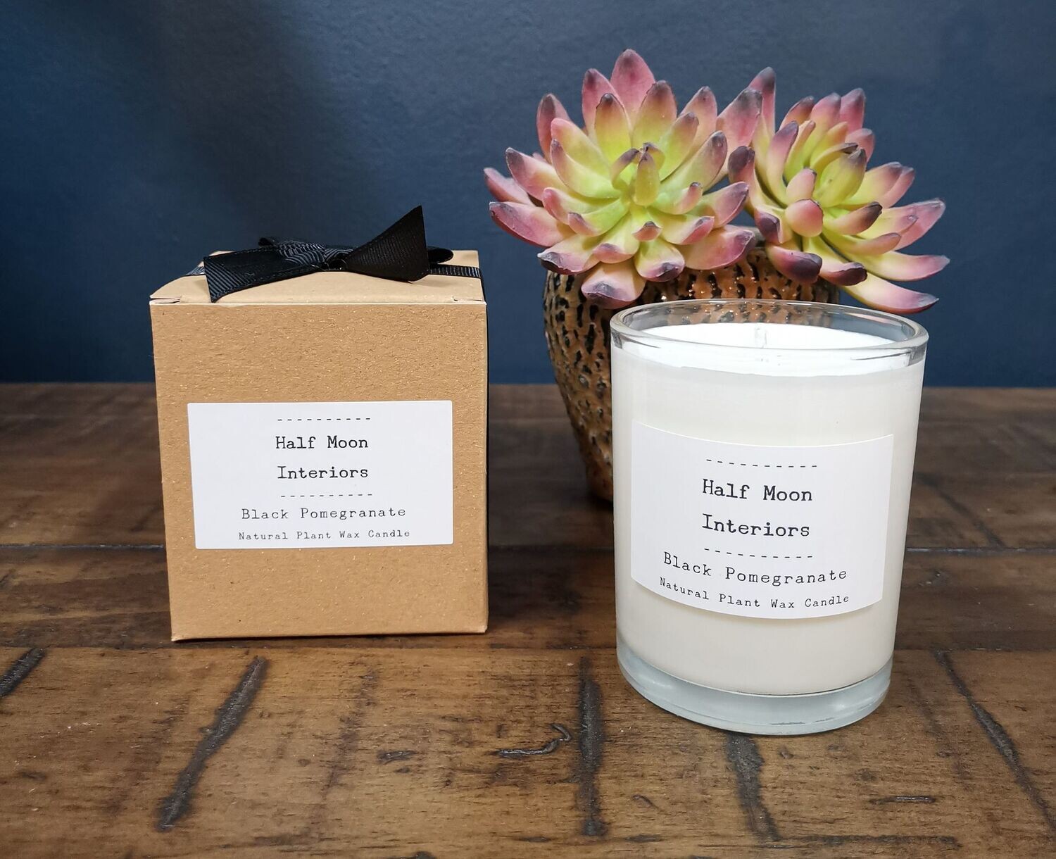 Half Moon Candle: Black Pomegranate
