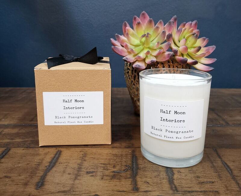 Half Moon Candle: Black Pomegranate