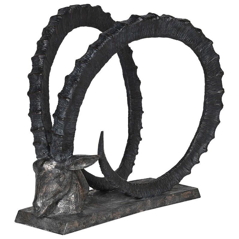 Black Curved Antlers Antelope Head (large)
