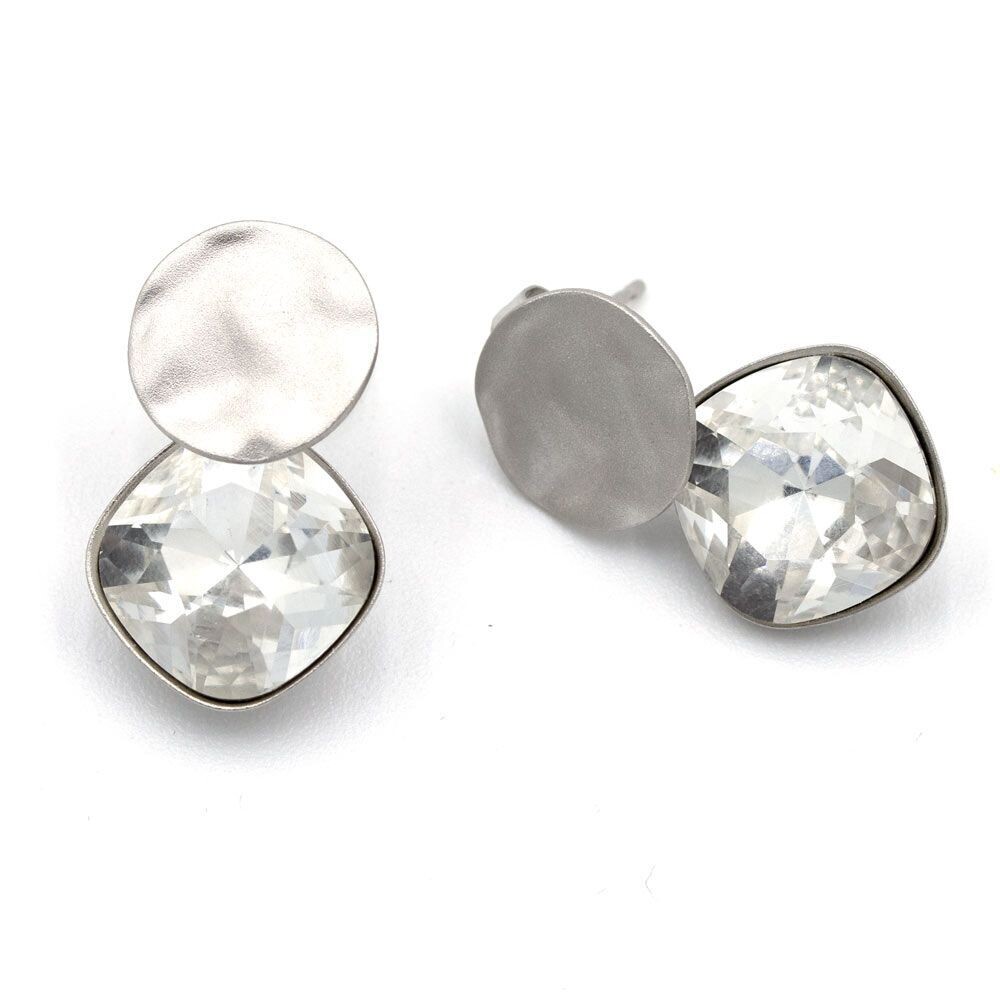 Crystal Disc Earrings