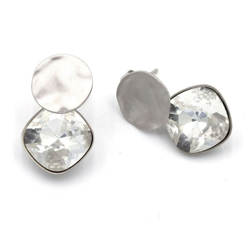 Crystal Disc Earrings
