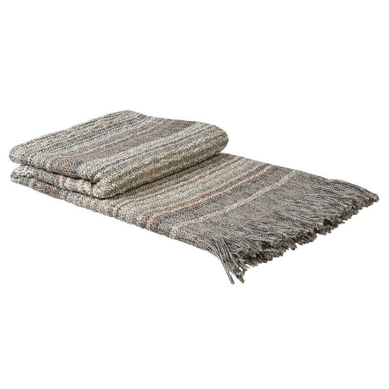 Stripe Throw with Fringing