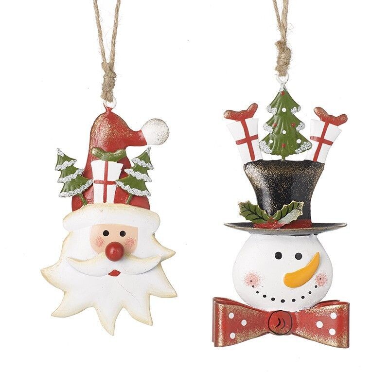 Metal Snowman & Santa Hangers (individually priced)