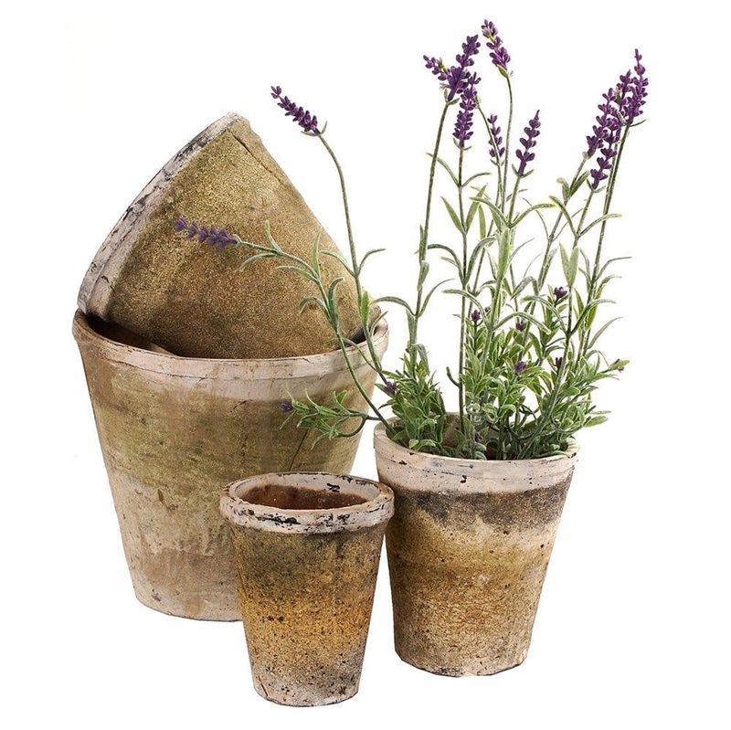 Antiqued Whitestone Rose Pot (individually priced)