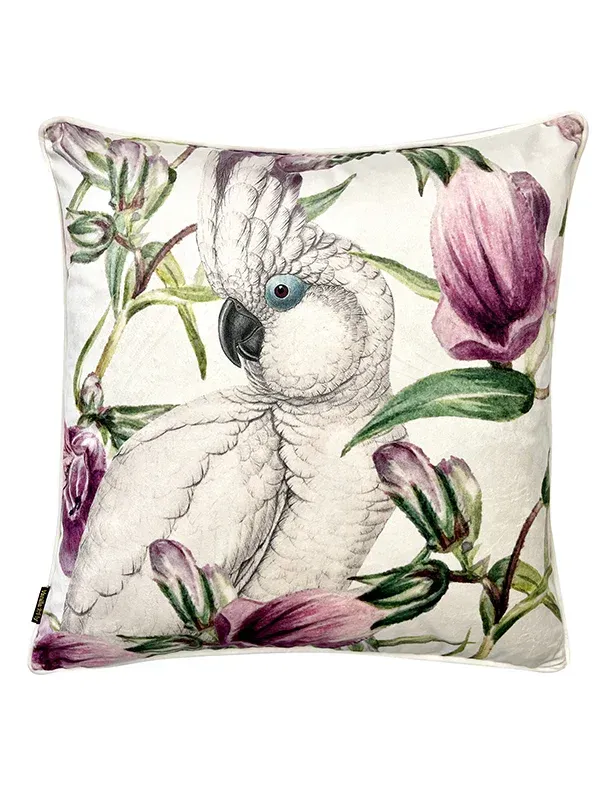 Cherry Blossom Cockatoo Cushion