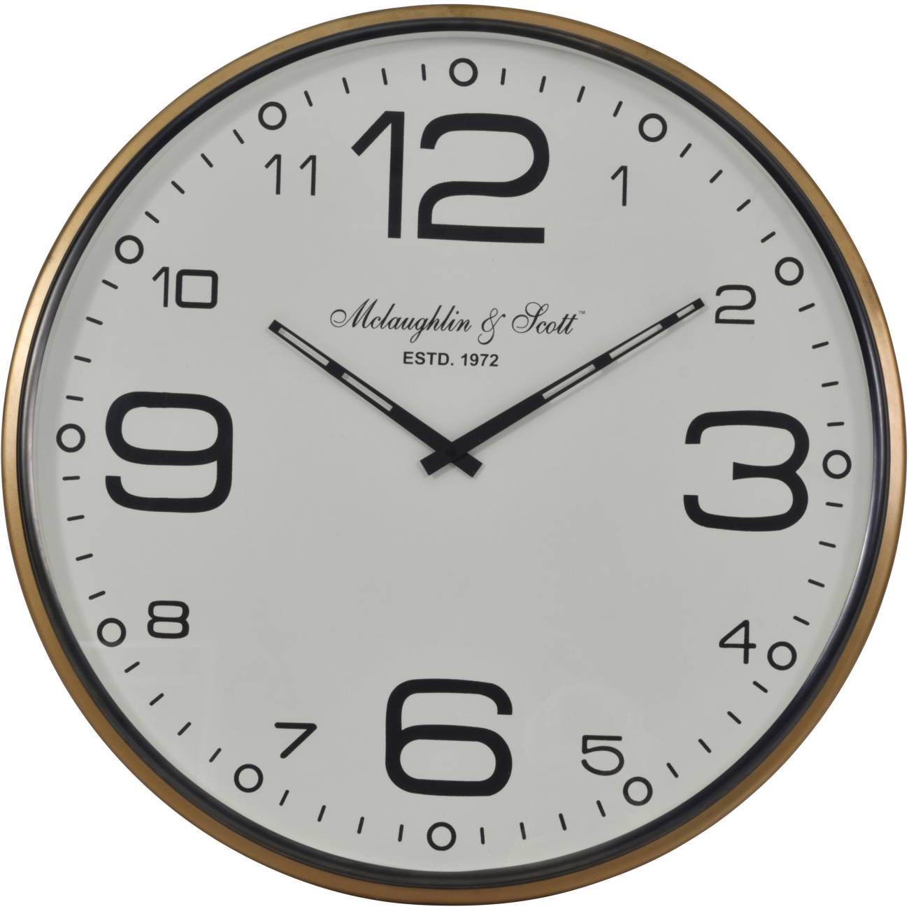 Risby Gold, Brass and Nickel Wall Clock