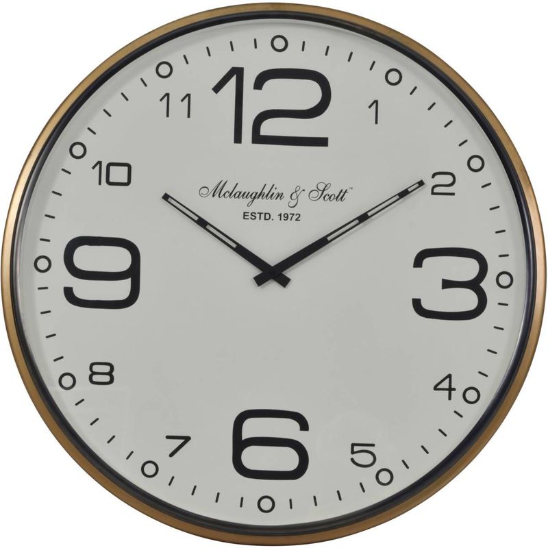 Risby Gold, Brass and Nickel Wall Clock