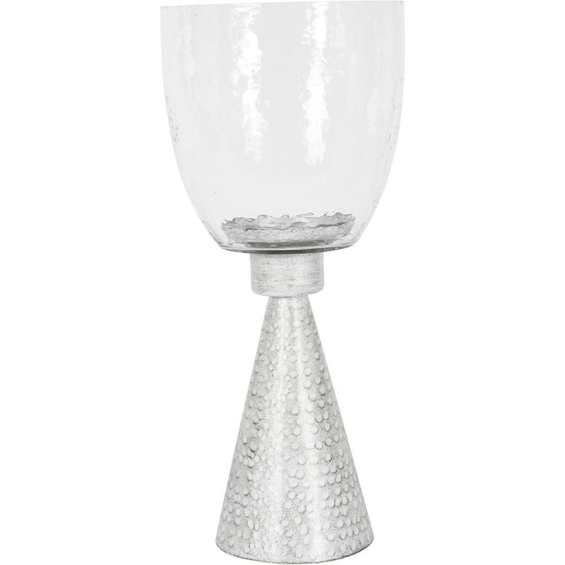Sandbanks Iron and Hammered Glass Hurricane