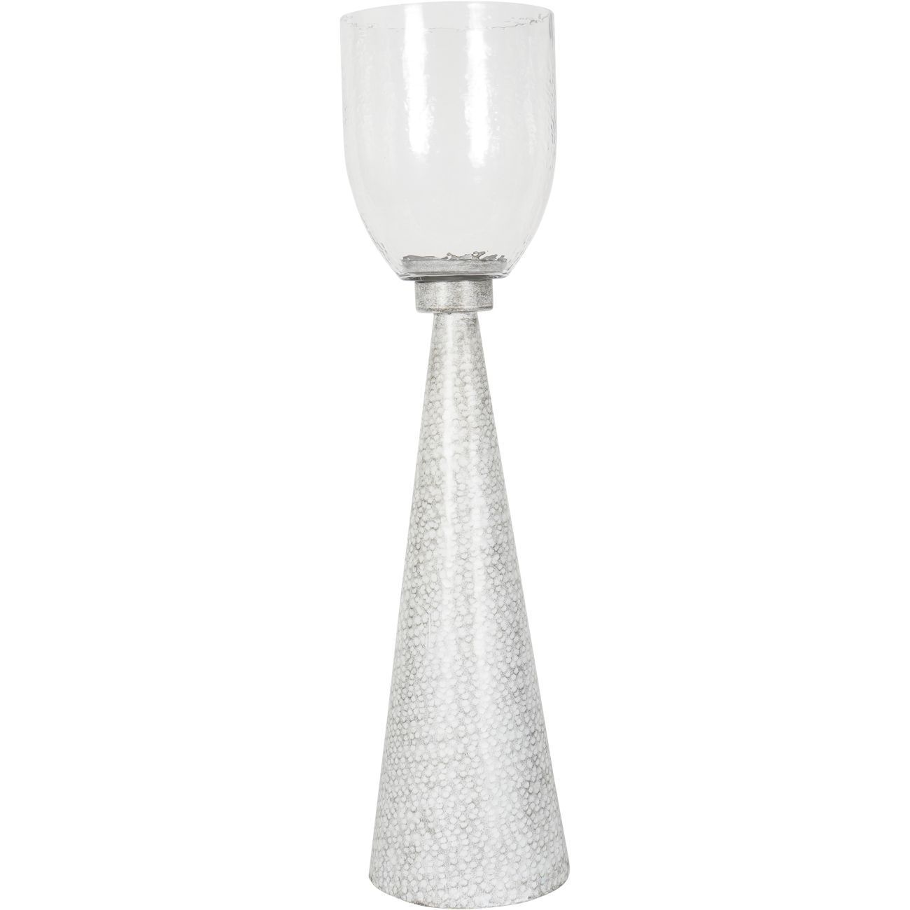 Sandbanks Iron and Hammered Glass Hurricane