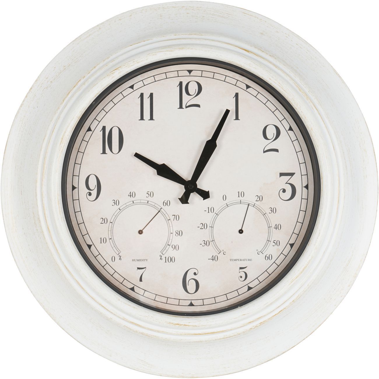 Outdoor Metal Clock with Temperature and Humidity