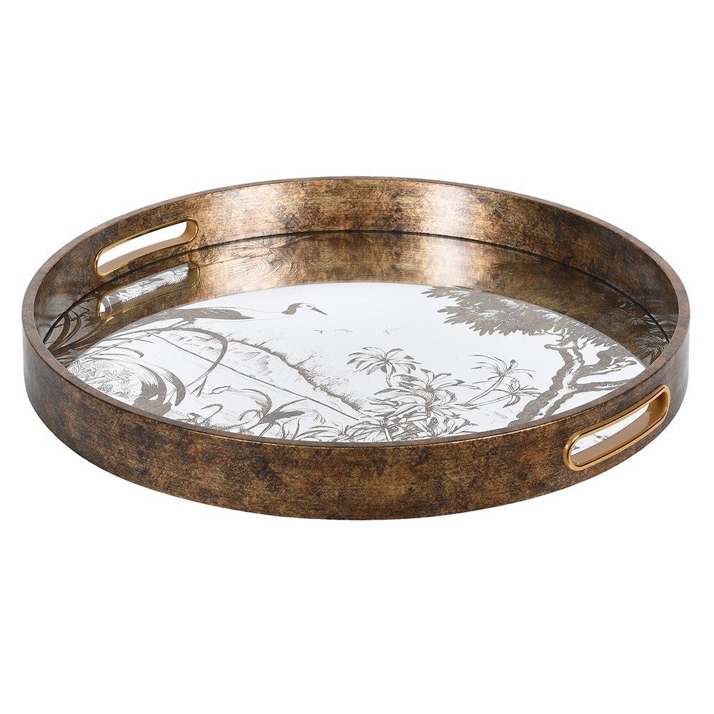 Antique Gold Grasses Tray
