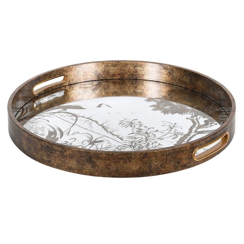 Antique Gold Grasses Tray