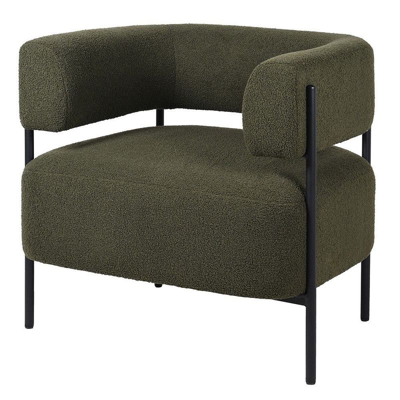 Moss Bouclé Accent Chair