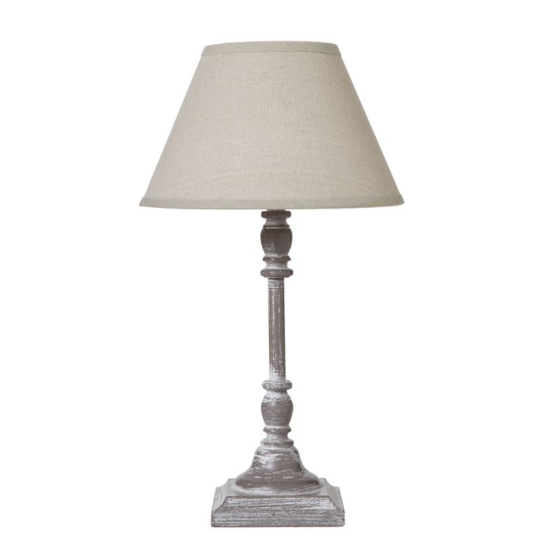 Antia Stem Table Lamp With Linen Shade + Bulb