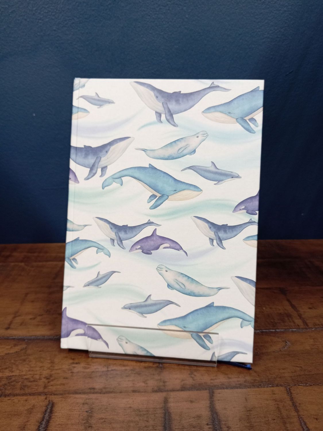 Hard Cover Blank Notebook A5: Whales