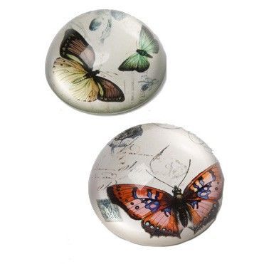 Vintage Glass Butterfly Paperweight (individually priced)
