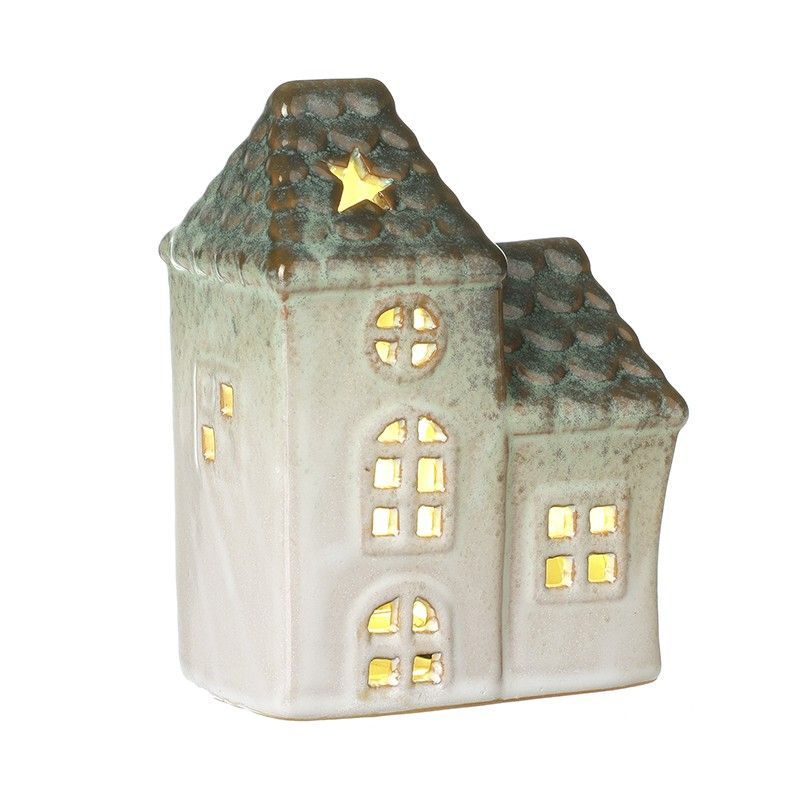 White House with Grey Roof Led