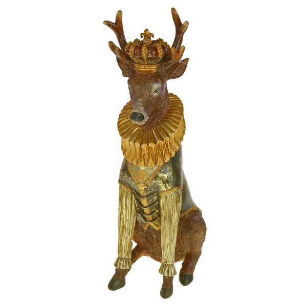 Deer Figurine with Crown
