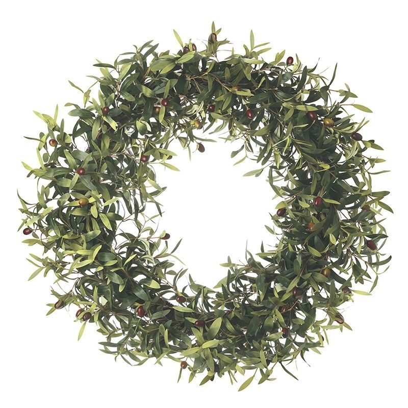Green Olive Leaf Wreath