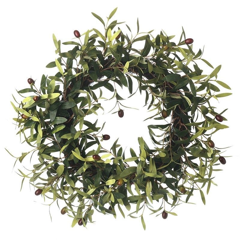 Green Olive Leaf Wreath