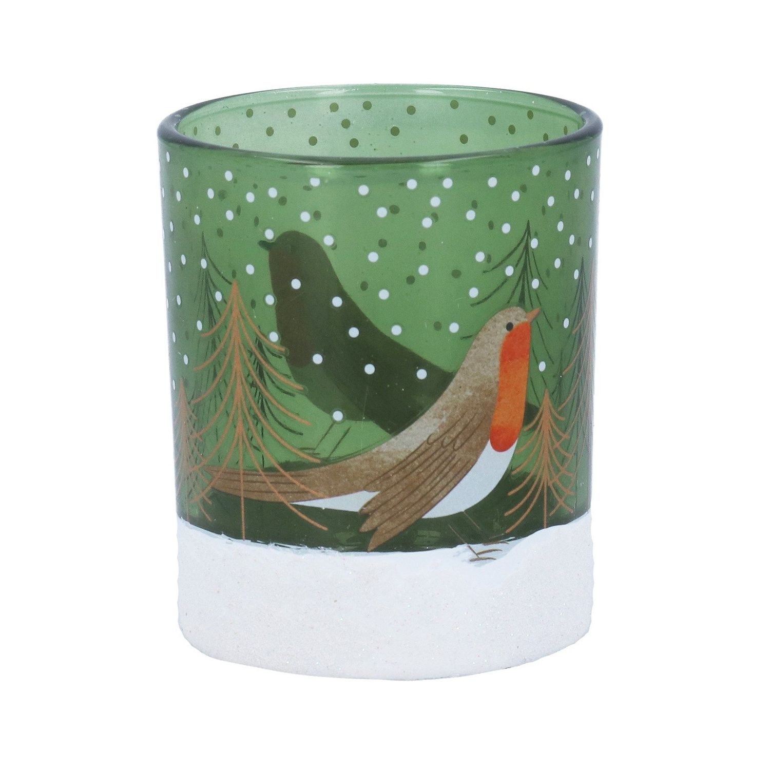 Robin Green Glass Mini Tealight