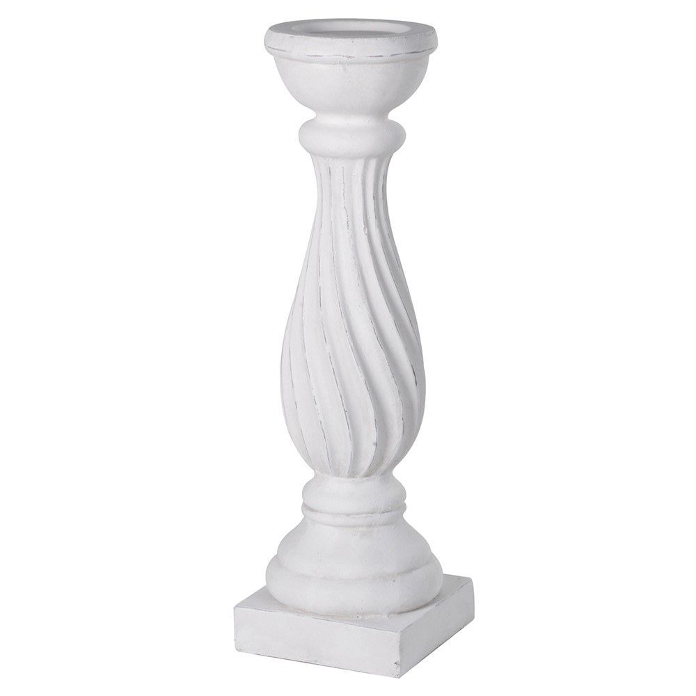 White Stone Effect Candlestick
