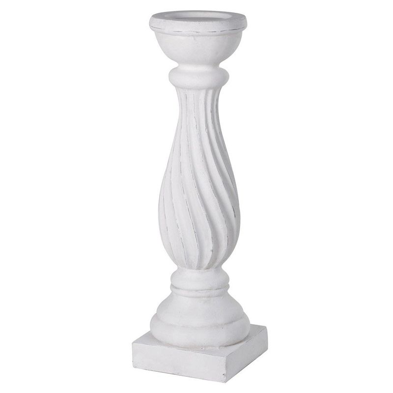 White Stone Effect Candlestick