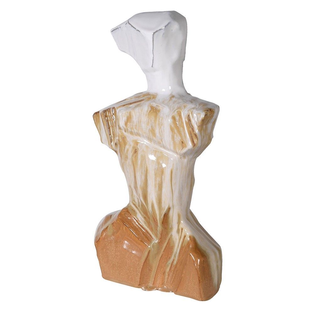 Beige and White Figure Sculpture