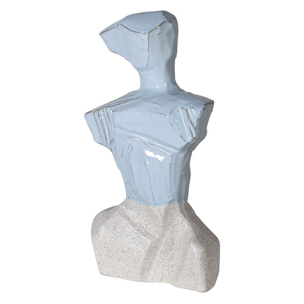 Blue and White Figure Sculpture