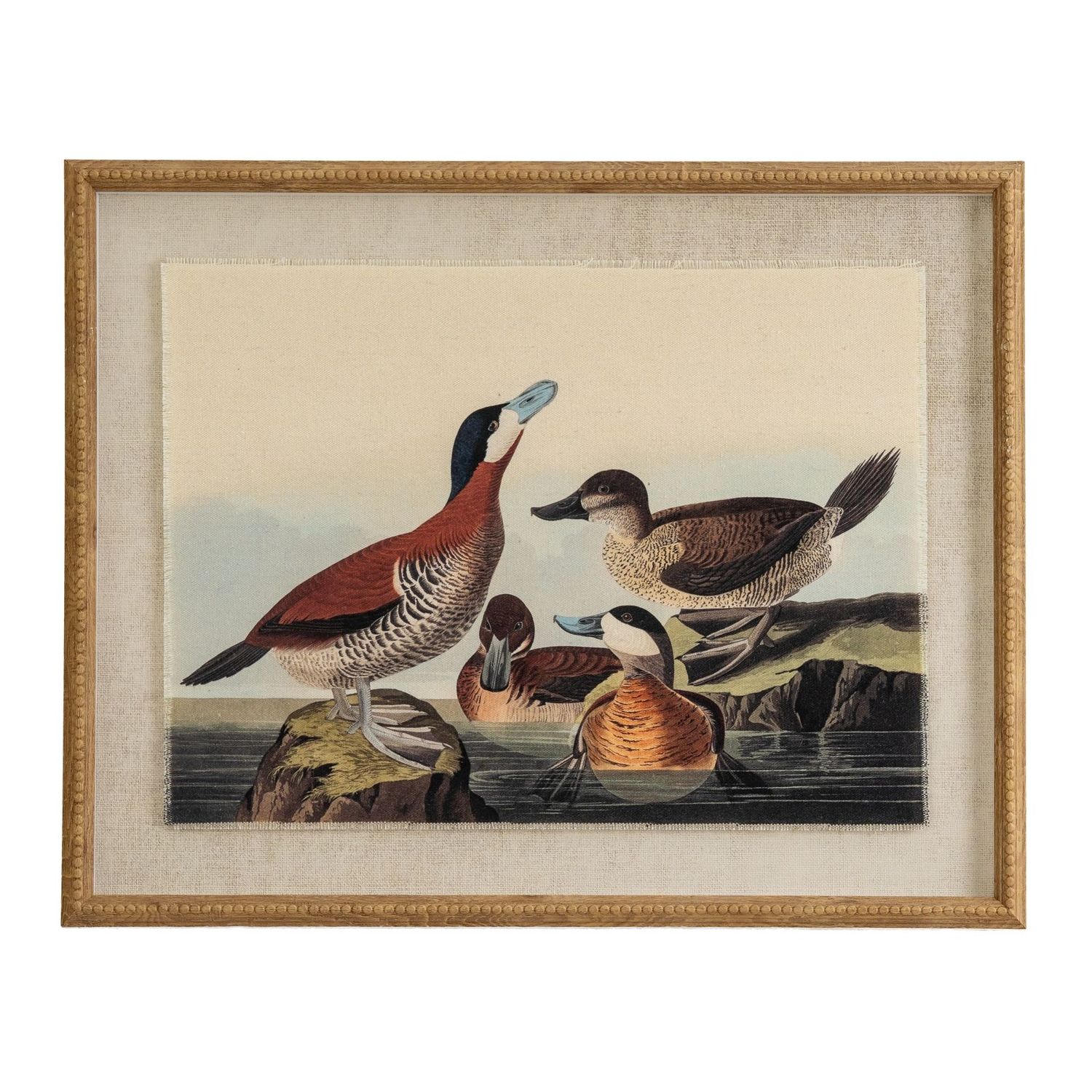 Ducks on Linen Print