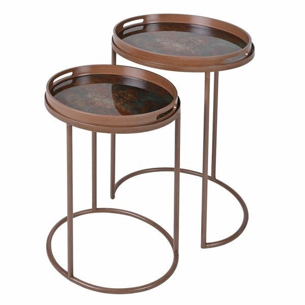 Set of 2 Mist Tray Tables