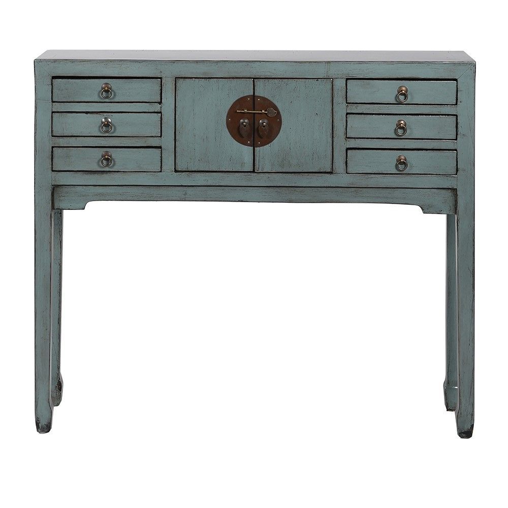 7 Drawer Console Table