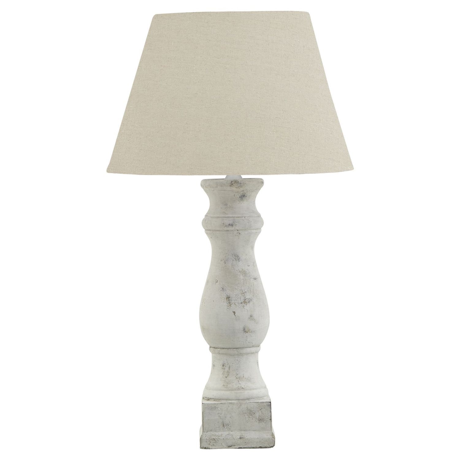 Antique White Candlestick Table Lamp + bulb