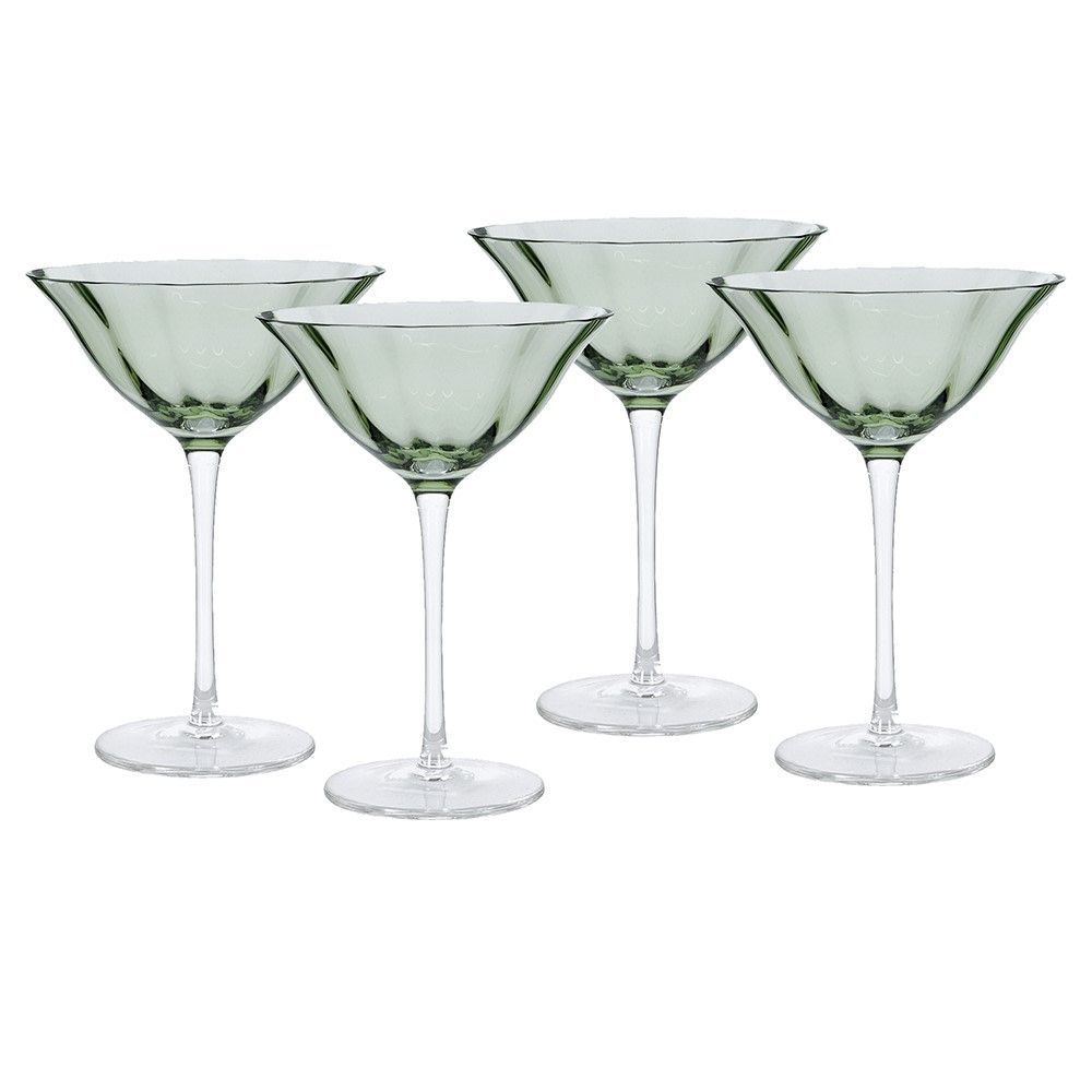 Set of 4 Olive Martini Glasses
