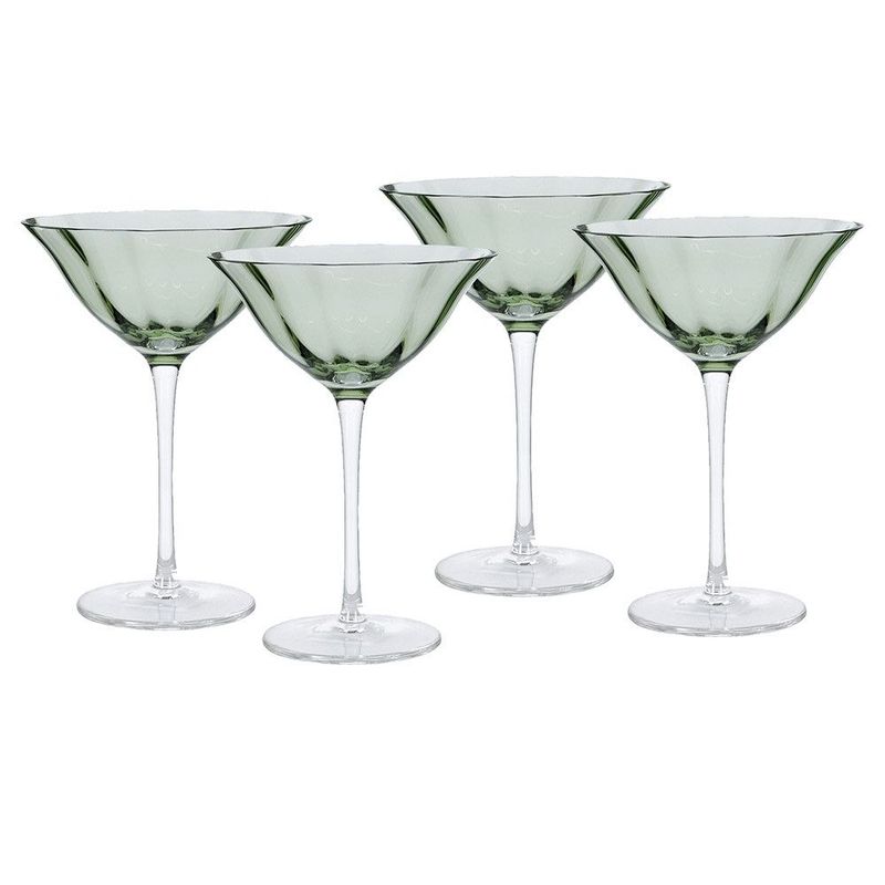 Set of 4 Olive Martini Glasses