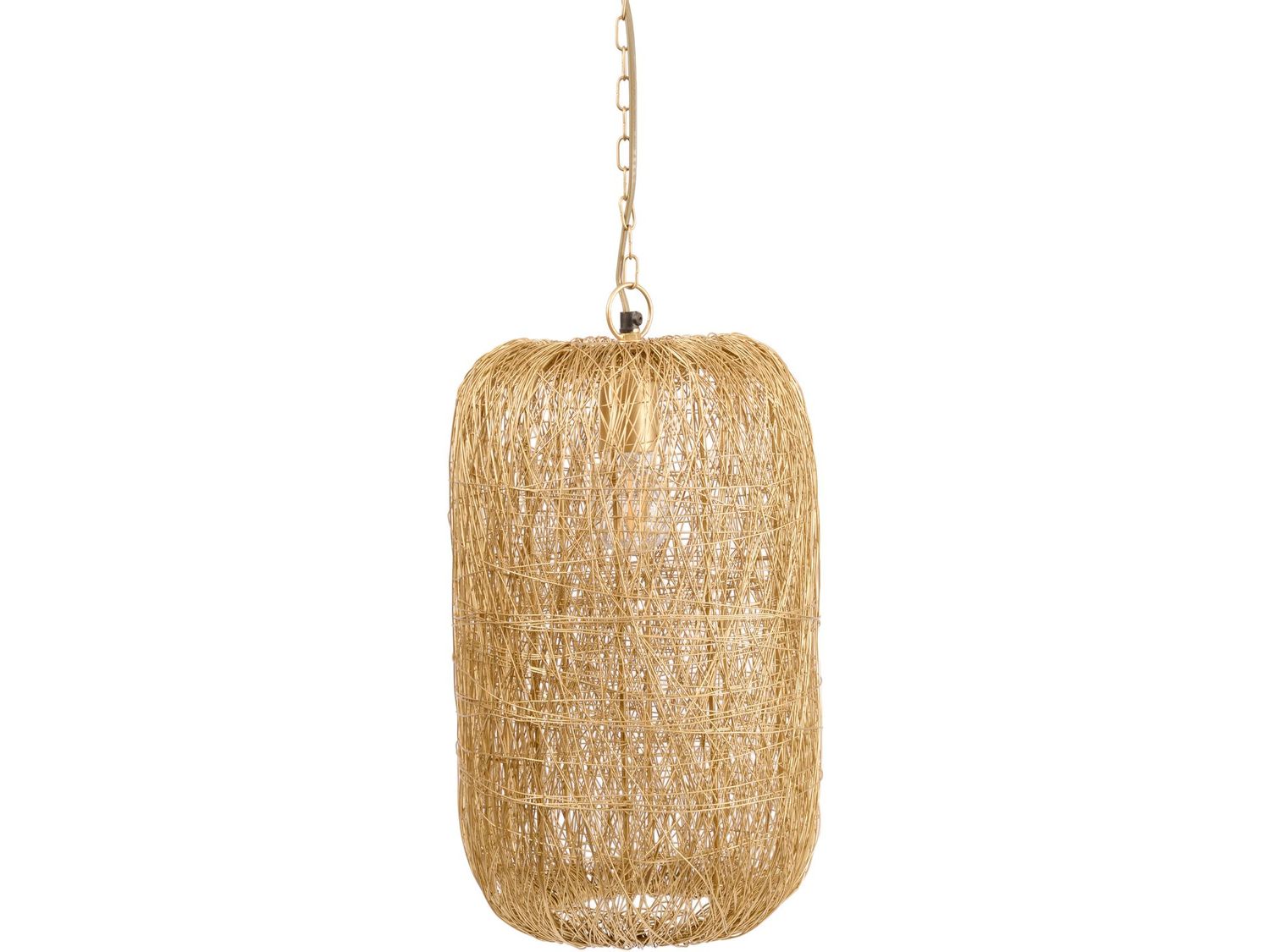 Tova Woven Gold  Tall Pendant