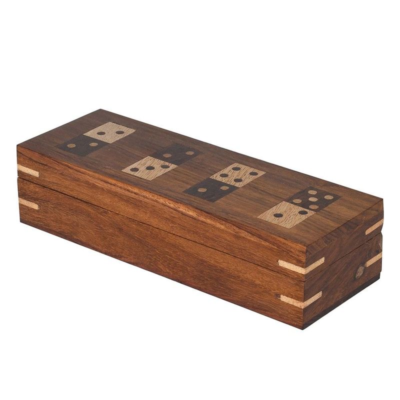 Dominoes in Wooden Box
