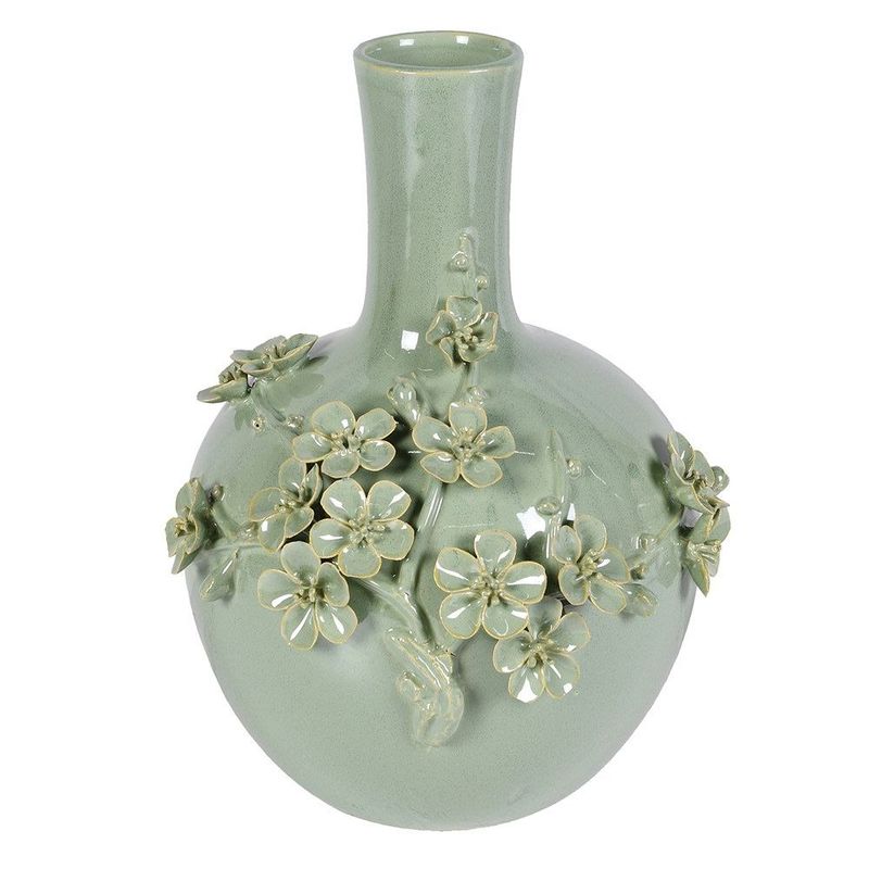 Handmade Celadon Blossom Vase