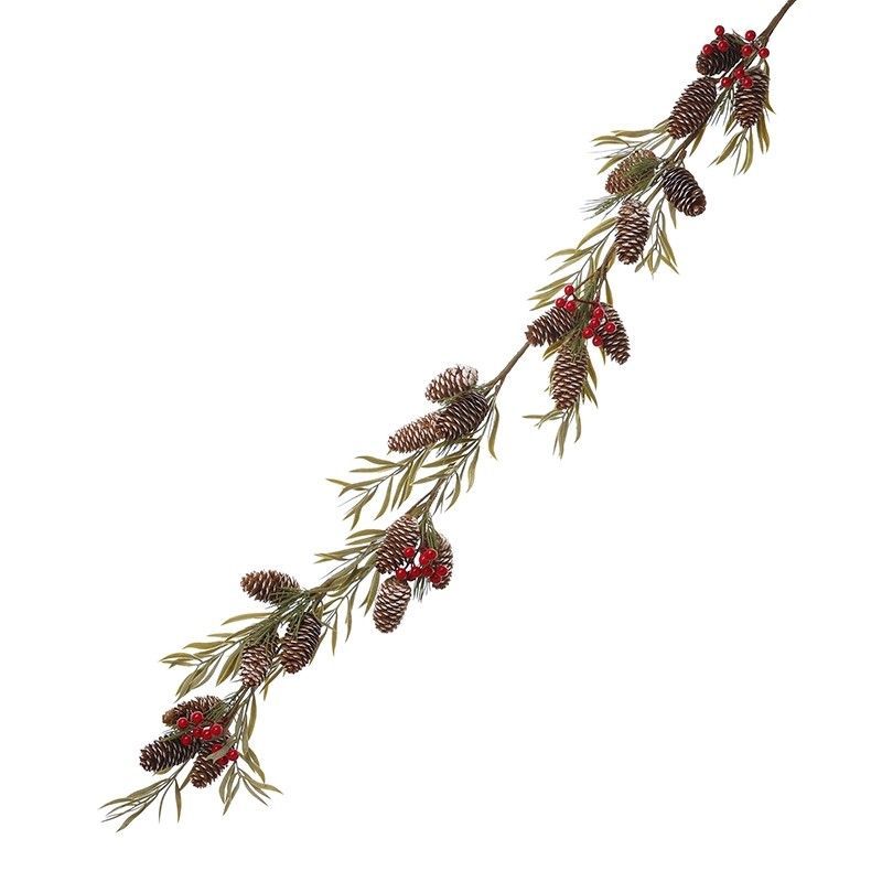 Pinecones Leaves & Berry Garland