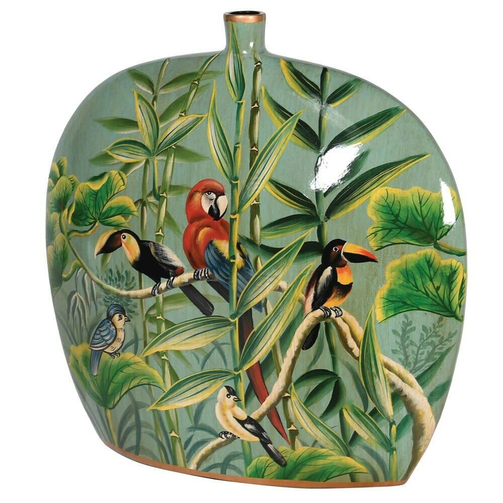 Hand Painted Jungle Vase