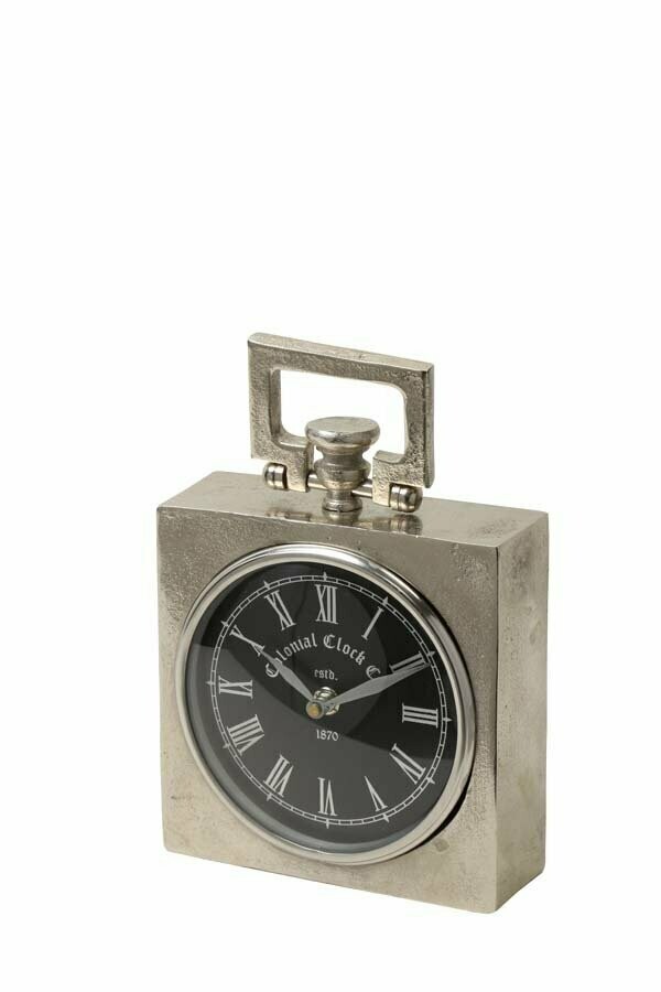 Raw Nickel Clock