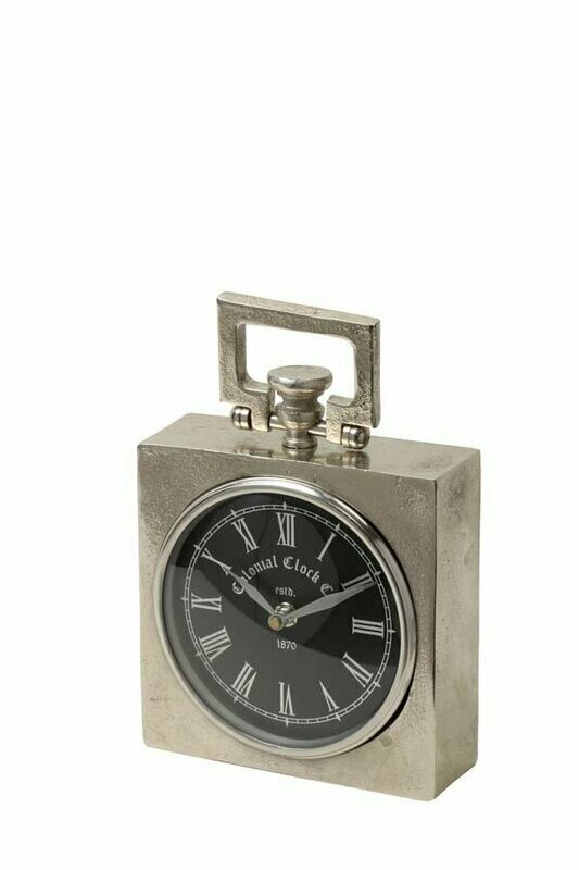 Raw Nickel Clock