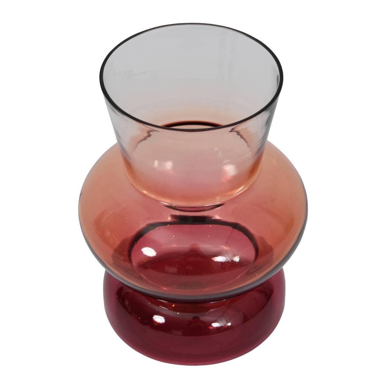 Elise Blush Pink Ombre Glass Vase